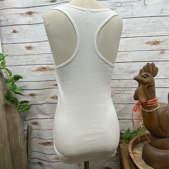 RTB Real Tough B itch White Racerback Tank Top Shirt Biker Babe Graphic Large - Picture 2 of 10